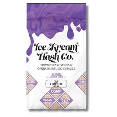 200mg Cherry 2:1 CBD/THC Hash Rosin Gummies | Ice Kream Hash Co