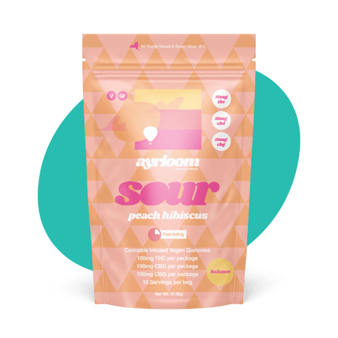 Ayrloom | Sour Peach Hibiscus | Gummies [10ct]