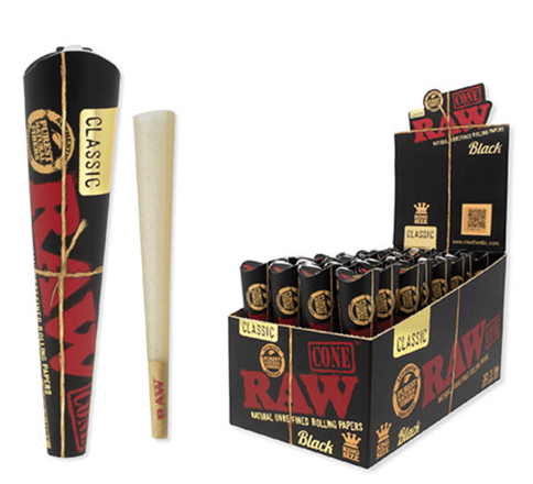 RAW Black Classic Cones - King Size 