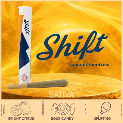 Sour Tangie Sativa Pre-Roll by Shift Cannabis | Golden Rookie