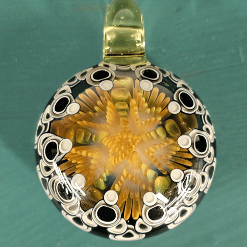 Mogli Glass x Wytry | Pendy | Gold Star/Black/White Dots
