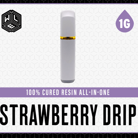 Strawberry Drip Cured Resin 1g Disposable (WLE)