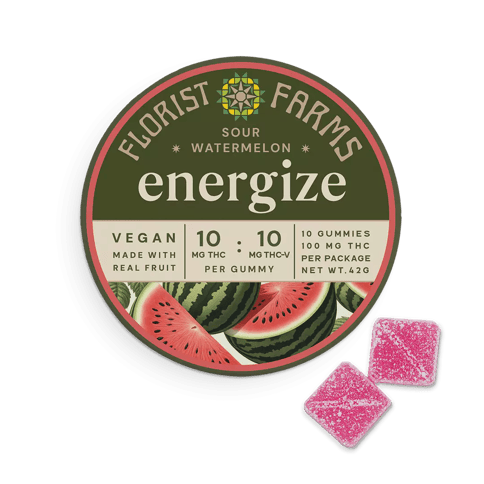 Energize Sour Watermelon Gummies. (10PK)