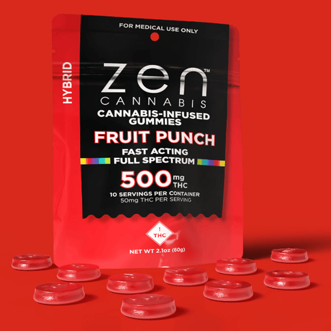 Fruit Punch 500mg Medical Gummy by Zen