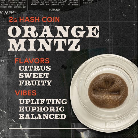 Orange Mintz - 2g Hash Coins Concentrate