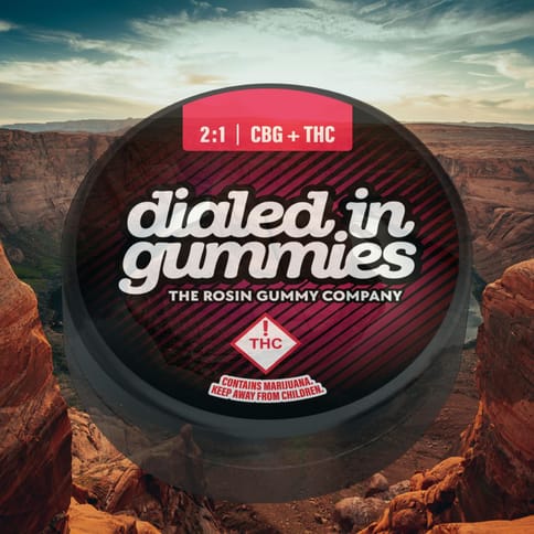 CBG THC 2:1 Rosin Gummies by Dialed In | Golden Rookie