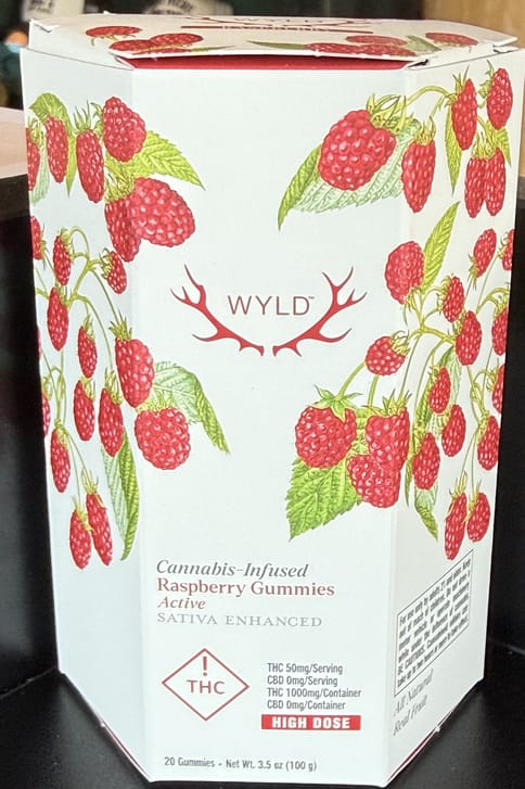 WYLD Med | Raspberry | Gummies | 1000mg | 20ct