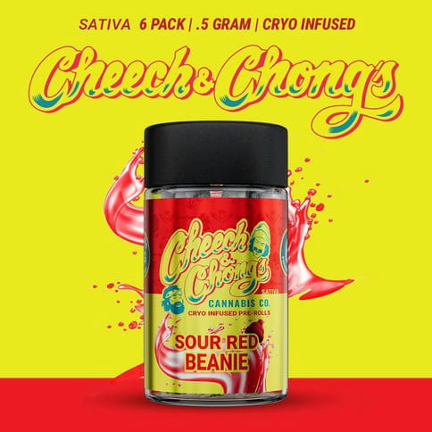 Sour Red Beanie (.5g x 6pk) Cryo Infused Pre-rolls | Cheech & Chong