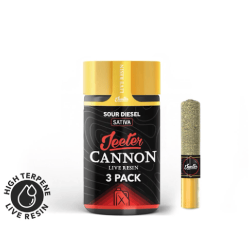 Jeeter | Cannon | Sour Diesel | Infused Prerolls | Sativa | 1.5g | 3pk