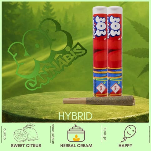 Trifecta Hybrid Pre-Roll by 303 Cannabis | Golden Rookie