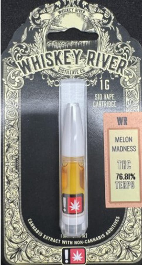 Whiskey River | Melon Madness | 1G | Flavored Distillate | Cartridge