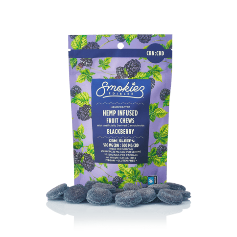 Sweet Blackberry 500mg CBN/CBD Gummy (Smokiez)