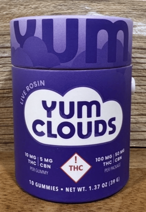 Yum Clouds Sleep Live Rosin Acai Gummies 100mg