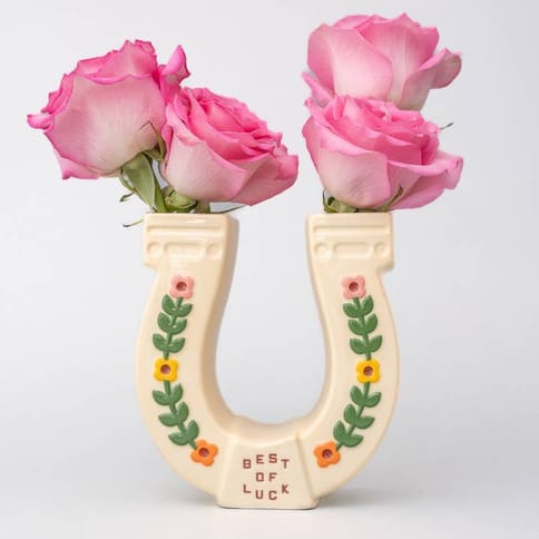 Ceramic Vase, Horseshoe