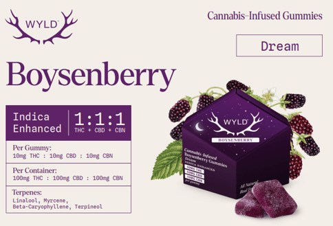 Boysenberry 1:1:1 THC:CBD:CBN (100mg/10pk)