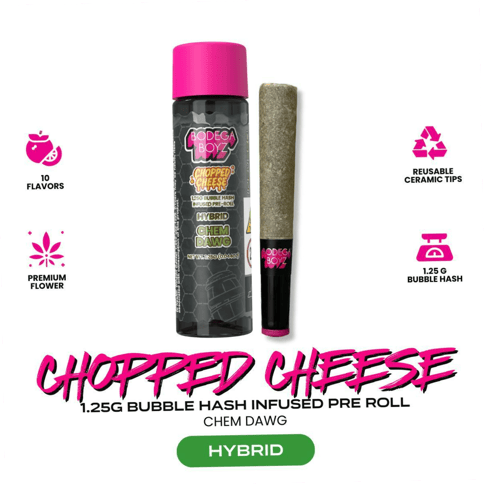 Bodega Boyz - Chem Dawg - Chopped Cheese Bubble Hash Hybrid Pre-roll - 1.25g