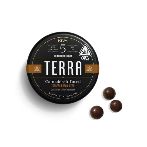 KB - KIVA - SOLVENTLESS CHOCOLATE - ESPRESSO BEAN X TERRA BITES - 100MG