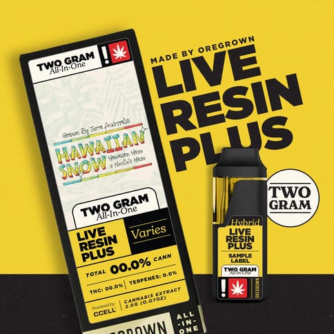 Oregrown - Hawaiian Snow - 2g AIO Live Resin Plus Vape