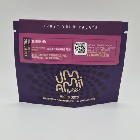 Umamii -  Cured Resin Micro Dots 10pk 100mg Gummies - Blueberry