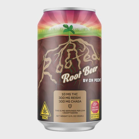 On Point Root Beer 10 MG THC + 300 MG Reishi + 300 MG Chaga