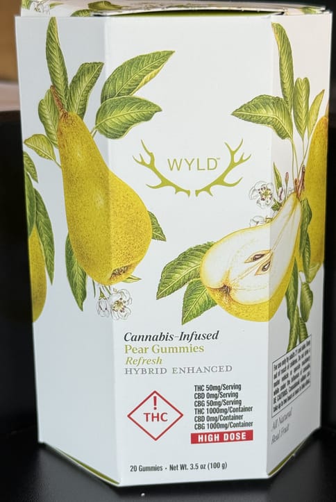 WYLD Med | Pear 1:1 THC:CBG | Gummies | 1000mg | 20ct