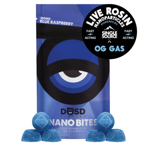 DOSD Rosin Nano Bites | Blue Raspberry 100mg Rec