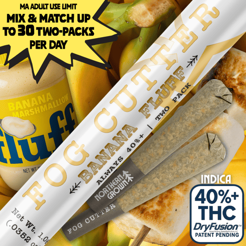 Banana Fluff Fog Cutter Infused Joints - Two Pack (2) 0.5g Joints