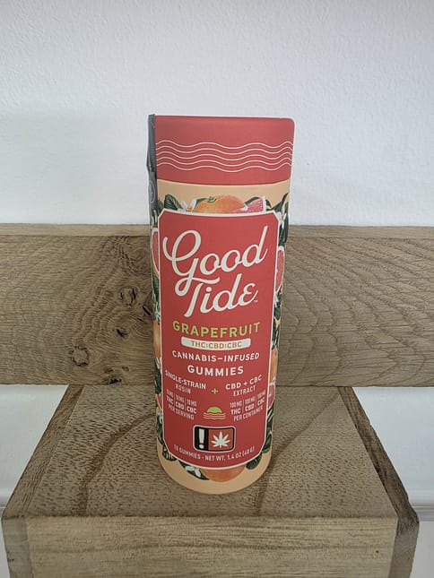 Good Tide | 100mg | Grapefruit 1:1:1 (Sativa) THC:CBD:CBC Gummies 10pk