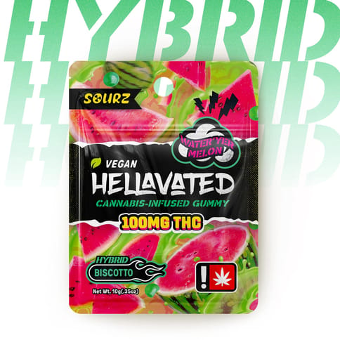 Sour Watermelon 100MG Single Gummy (Hellavated)