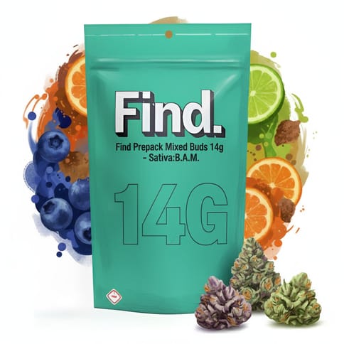 Find Prepack Mixed Buds 14g- Sativa:B.A.M.