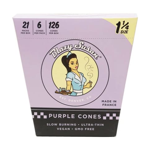Blazy Susan - Purple Paper Cones - 1 1/4 Pack